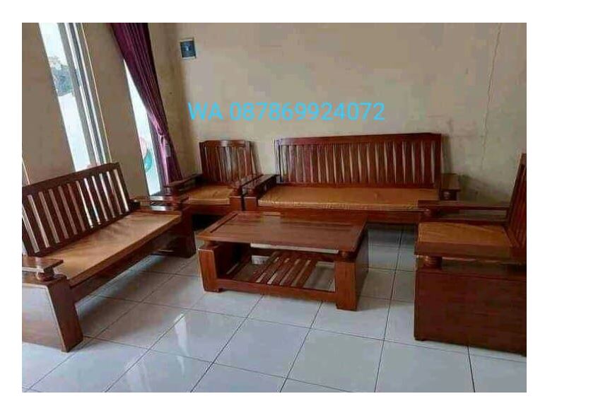 Set kursi tamu minimalis kayu jati koper bola 3211 dudukan produk asli Jepara